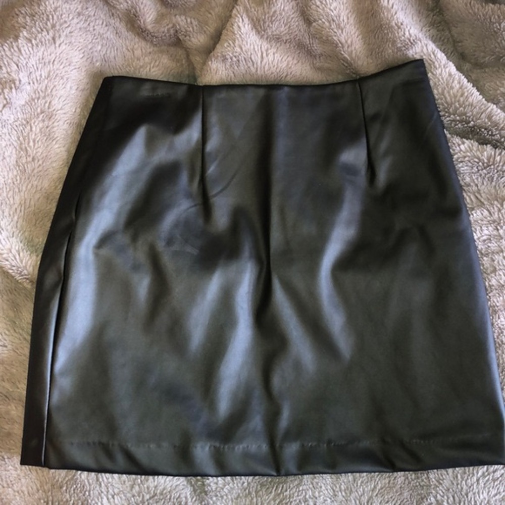 Faux Leather Skirt